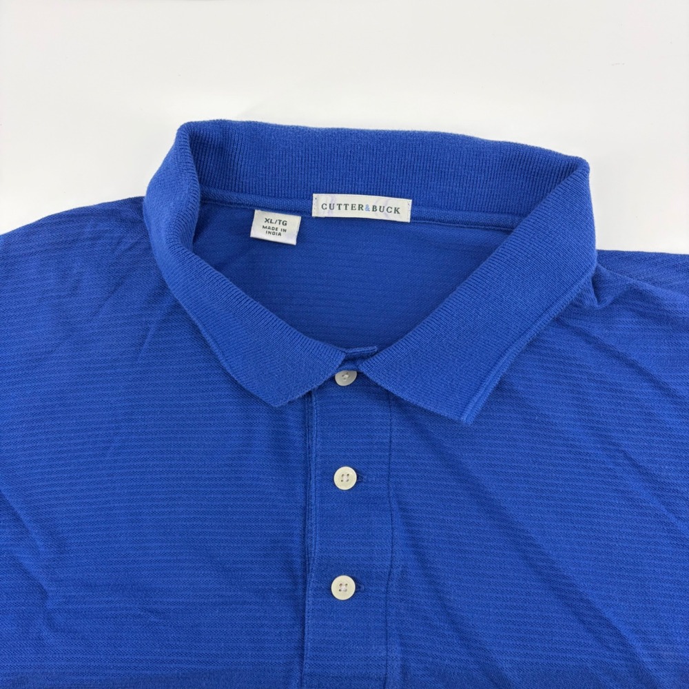 Cutter & Buck Mens XL Royal Blue Pima Cotton Creighton Jays Polo Shirt Short Slv